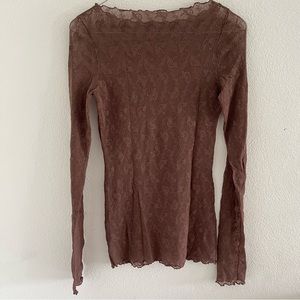 Wolford Brown Long Sleeve Tee